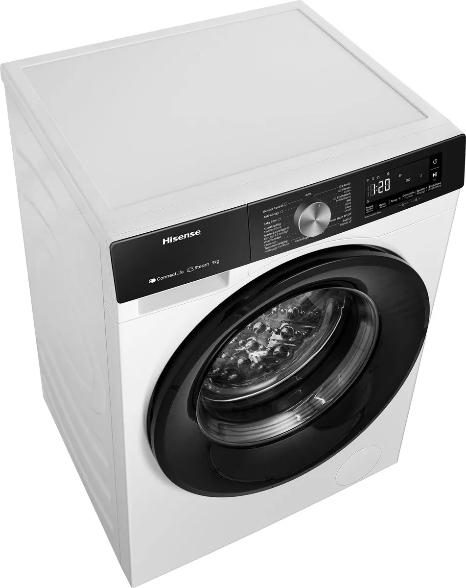 Hisense 3S Serie WF3S8043BW/BLX Wasmachine - 8kg - 1400 toeren - Wit/Zwart