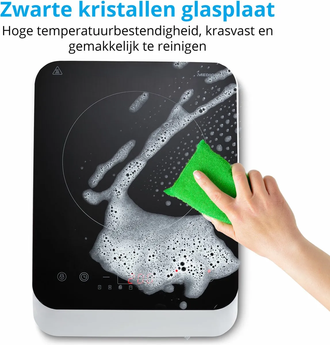 Medion MD18490 Inductiekookplaat 2000W - 2 Zones - Zwart