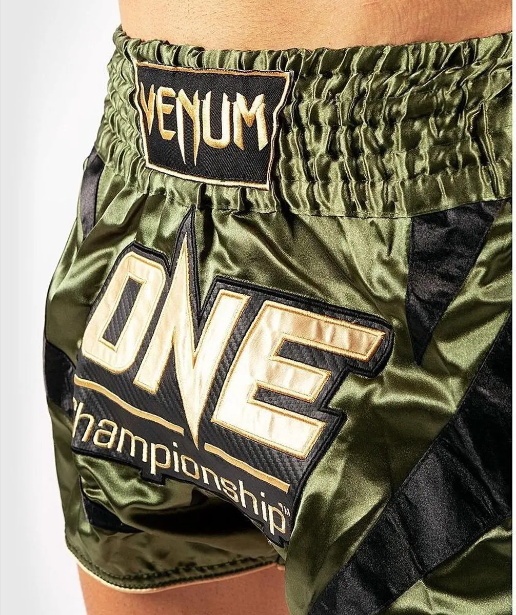 Venum x ONE FC Muay Thai Short - XS - Khaki/Gold