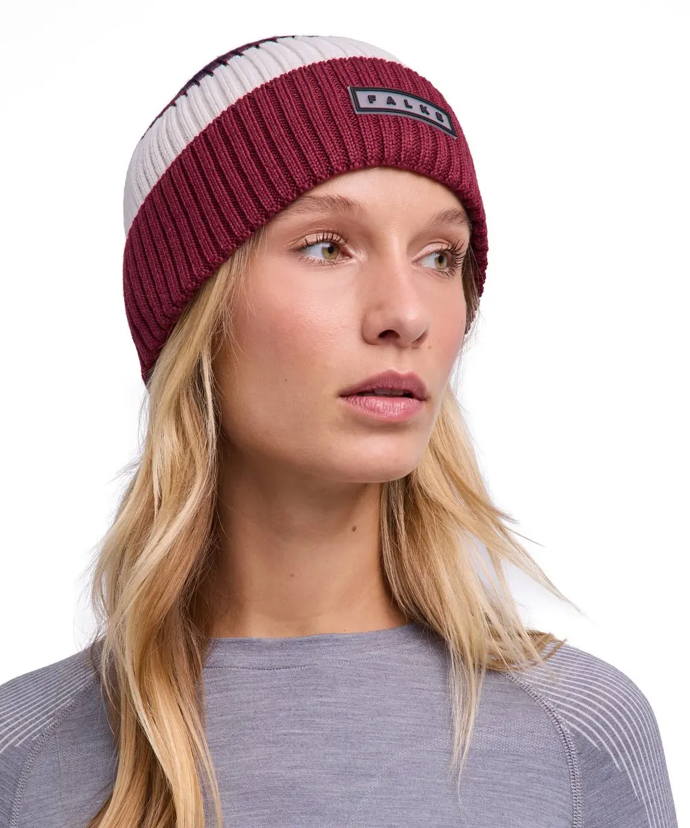 Falke Skiing Sneldrogende Warme Wollen Muts - Rood