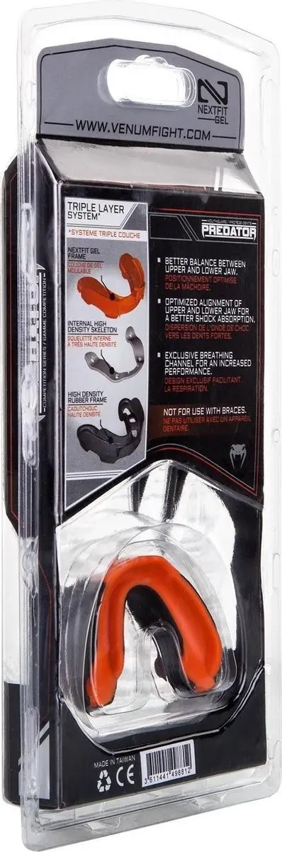 Venum Predator Serie Tandenbeschermer - Zwart/Oranje