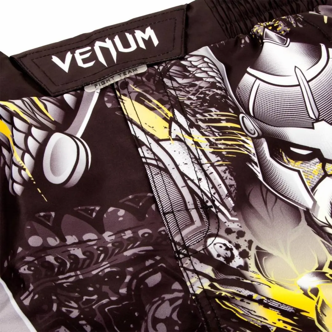 Venum Fight Shorts Viking 2.0 XS - Zwart/Geel - afbeelding 6 van 6