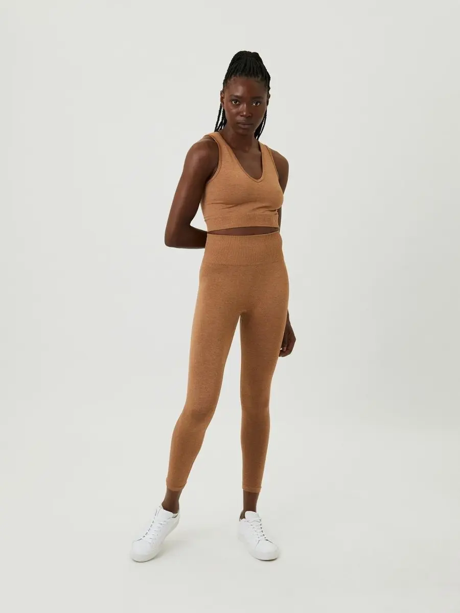 Björn Borg Sthlm Seamless Light Tights - Bruin - Maat M/L - afbeelding 6 van 6