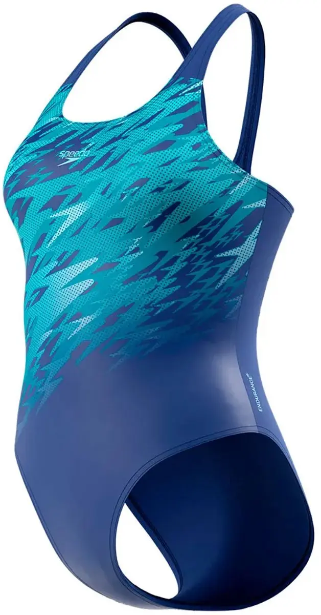 Speedo Hyperboom Placement Muscleback Badpak Dames 40 - Blauw