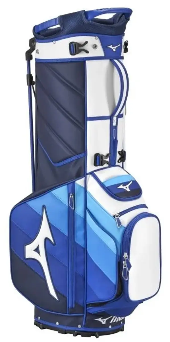 Mizuno Tour Staff 2025 Standbag Wit/Blauw - 8 Vakken
