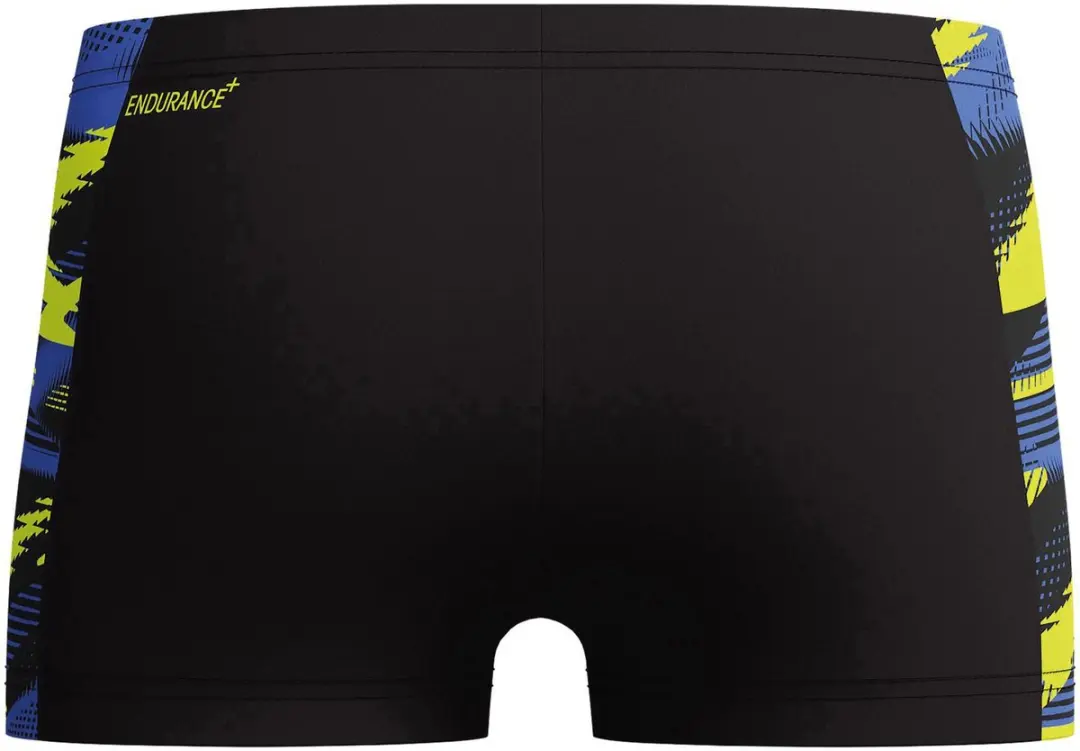 Speedo ECO Hyperboom Panel Zwemboxer Jongens 140 - Zwart/Geel/Blauw