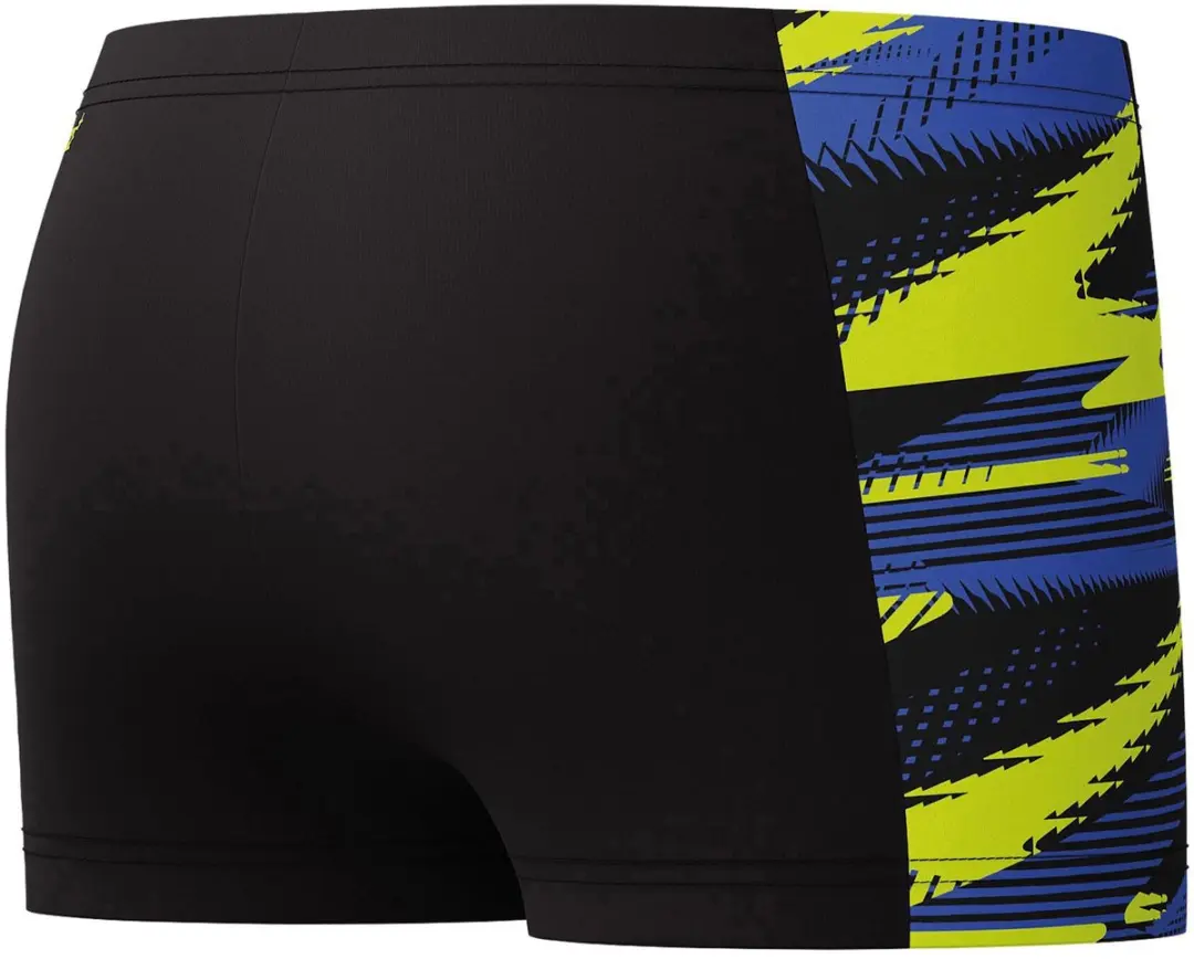 Speedo ECO Hyperboom Panel Zwemboxer Jongens 140 - Zwart/Geel/Blauw