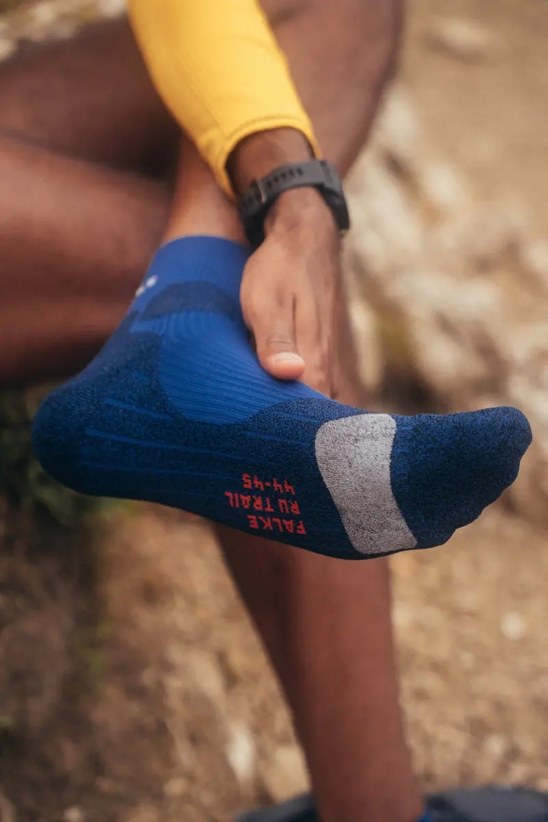 Falke RU Trail Grip Hardloopsokken Heren - Blauw - Maat 39-41