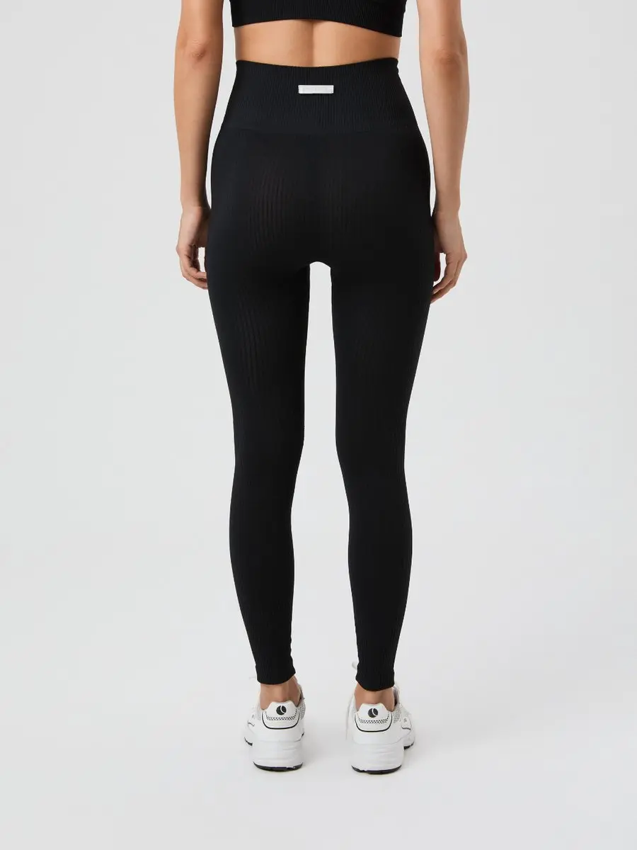Björn Borg Studio Seamless Ribbed Tight Dames - XS Zwart