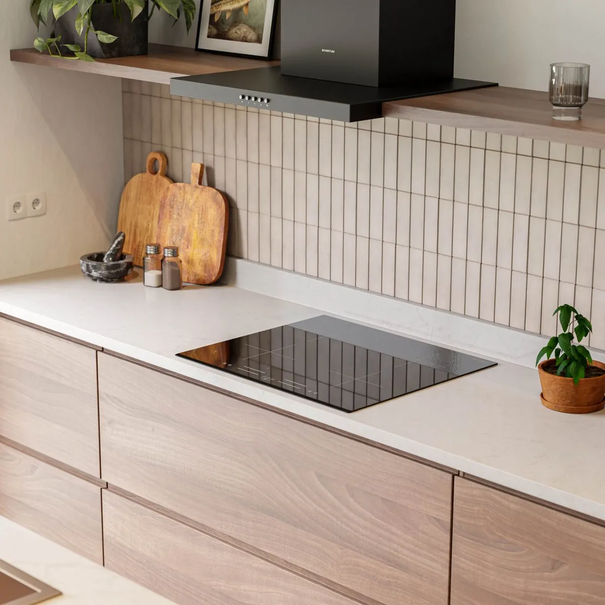 Inventum IKI6035 Inbouw Inductiekookplaat 60cm - 4 Zones - Zwart