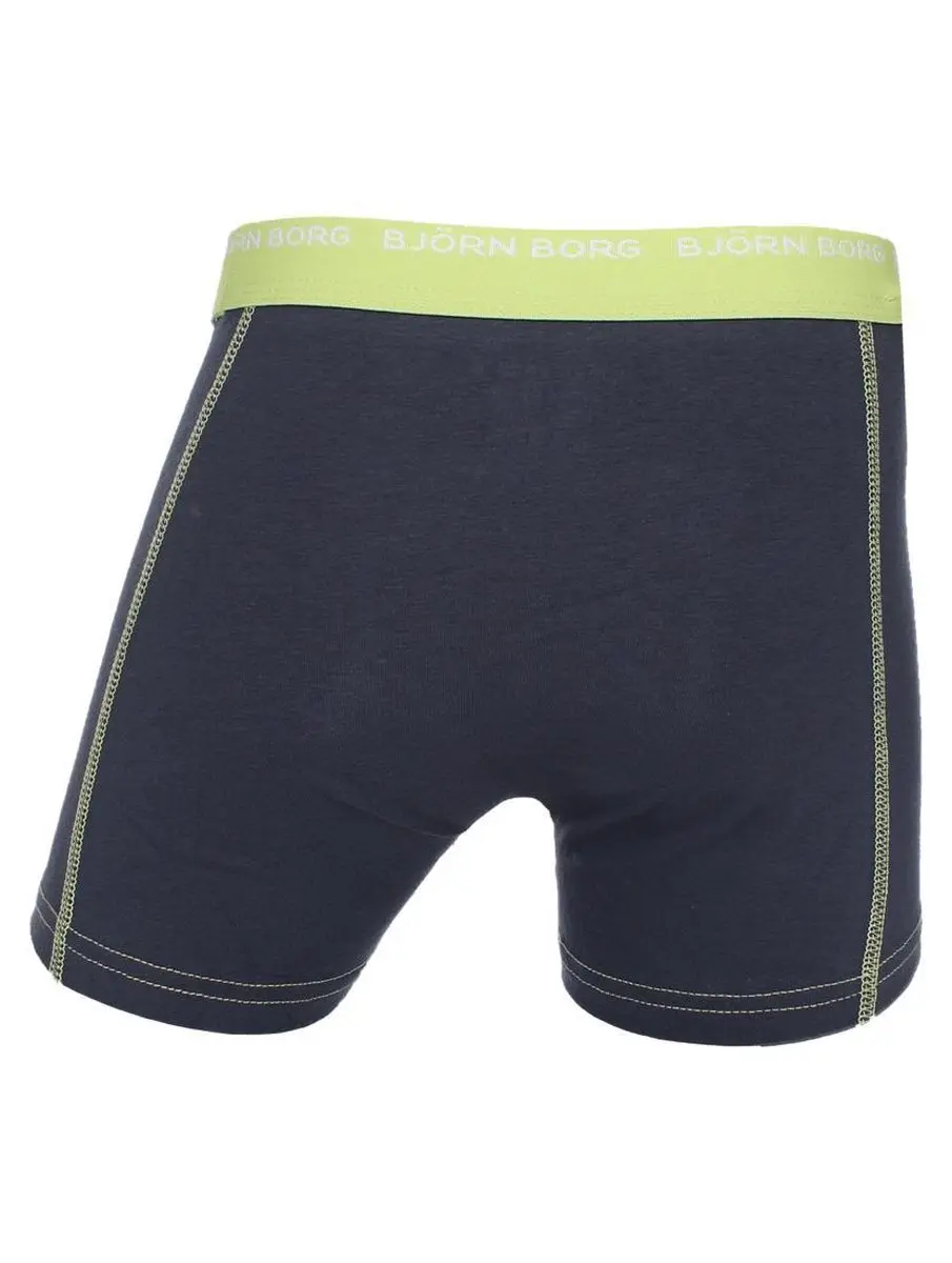 Björn Borg Jongens Contrast Boxershorts 134 - Blauw/Lime