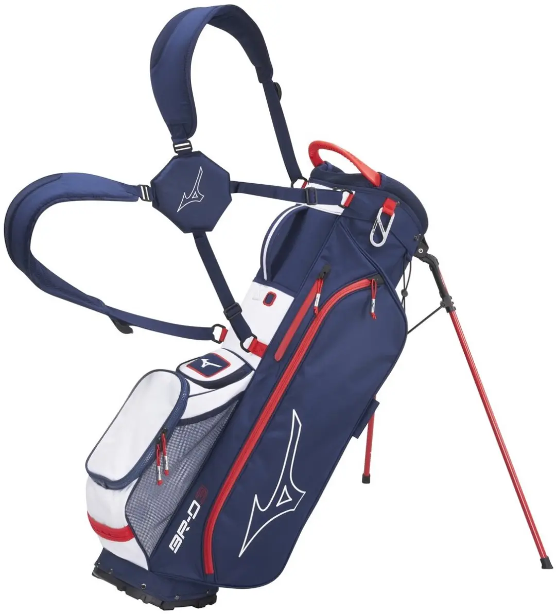 Mizuno BR D3 Golfstandtas - Navy/Red
