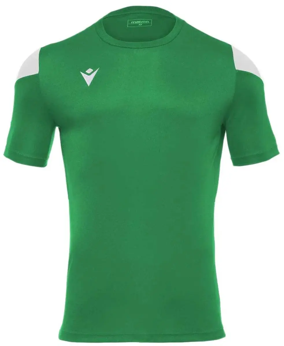 Macron Polis Shirt Korte Mouw Kinderen 164 - Groen/Wit