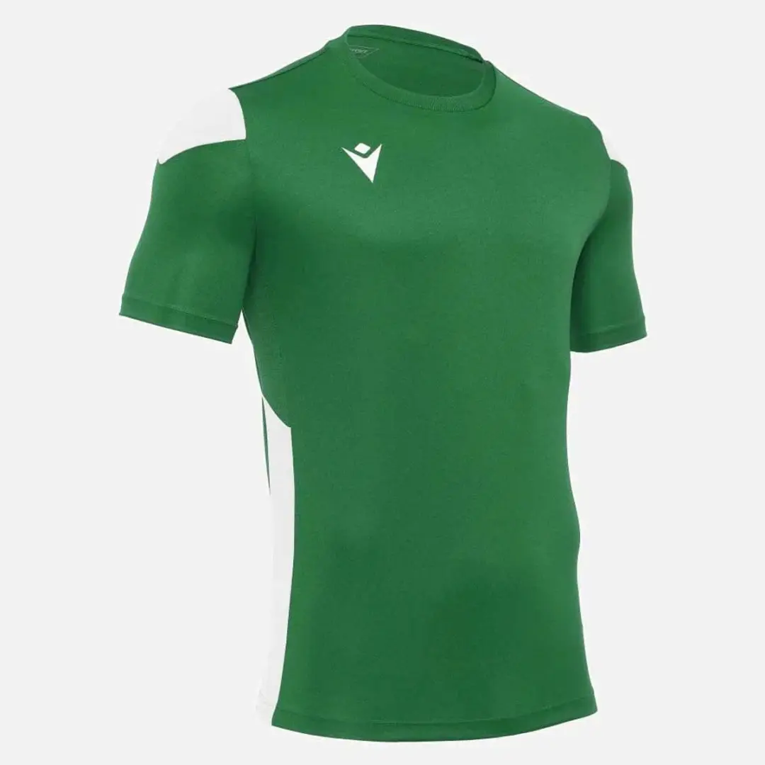 Macron Polis Shirt Korte Mouw Kinderen 164 - Groen/Wit