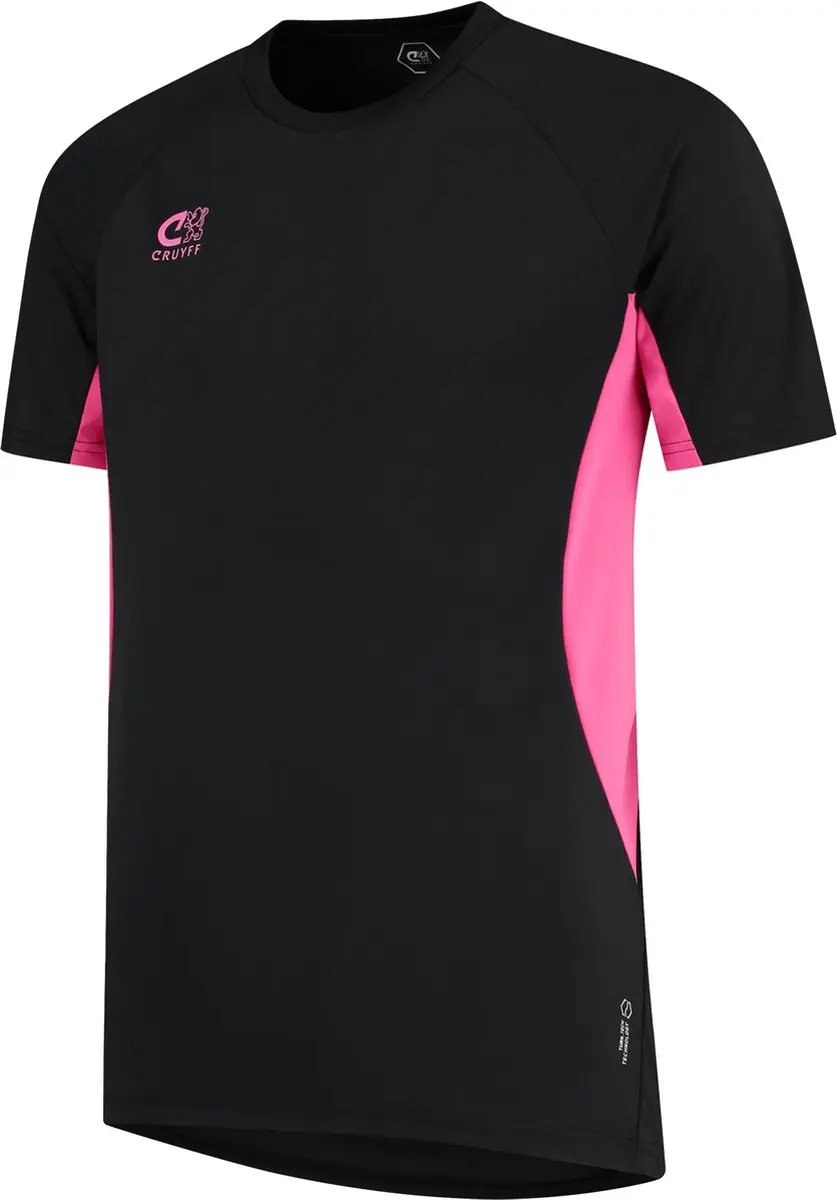 Cruyff Turn Tech Shirt Junior 140 - Zwart Roze