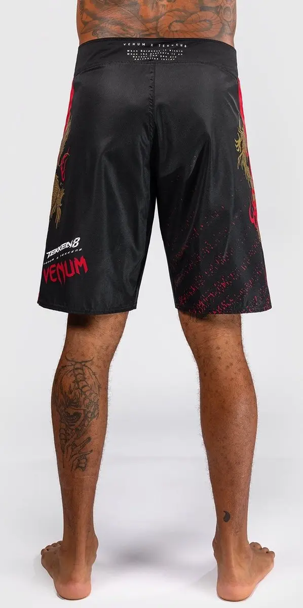 Venum Marshall Law Fightshorts Tekken 8 - S - Zwart/Rood/Goud