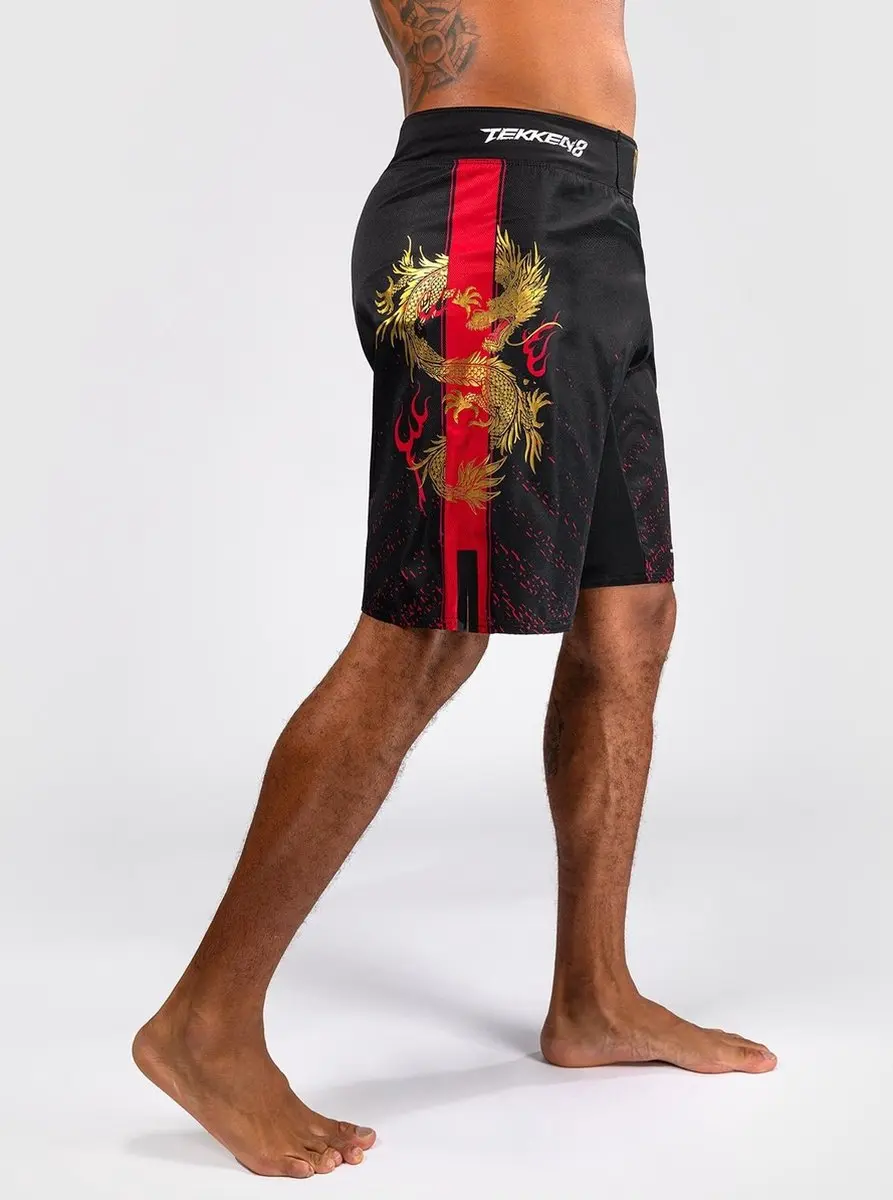 Venum Marshall Law Fightshorts Tekken 8 - S - Zwart/Rood/Goud - afbeelding 6 van 6