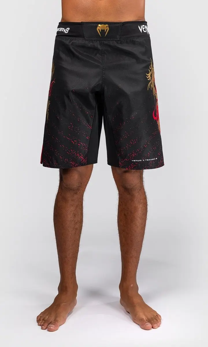 Venum Marshall Law Fightshorts Tekken 8 - S - Zwart/Rood/Goud
