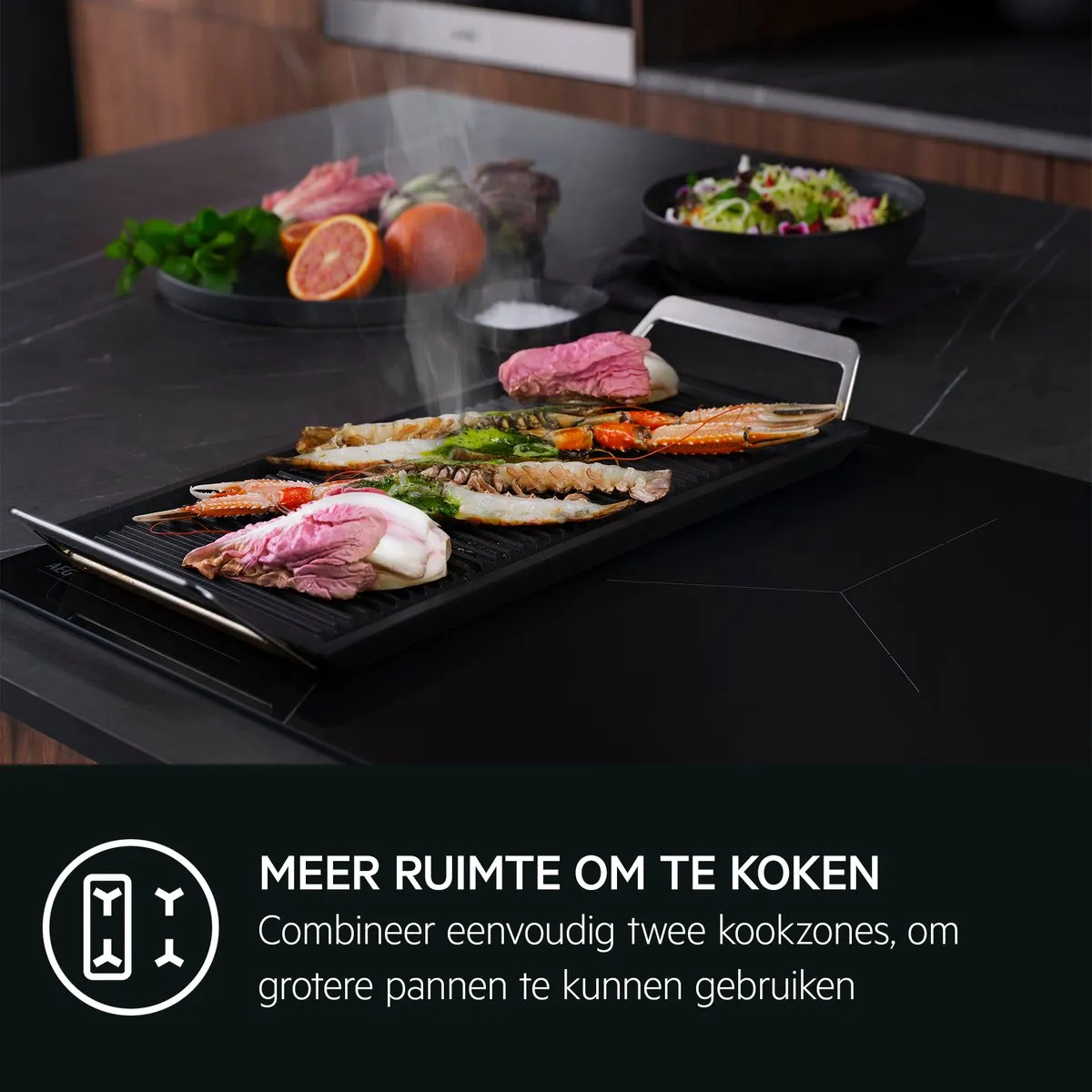 AEG IKE84441XB Inductie Kookplaat 80cm - Zwart