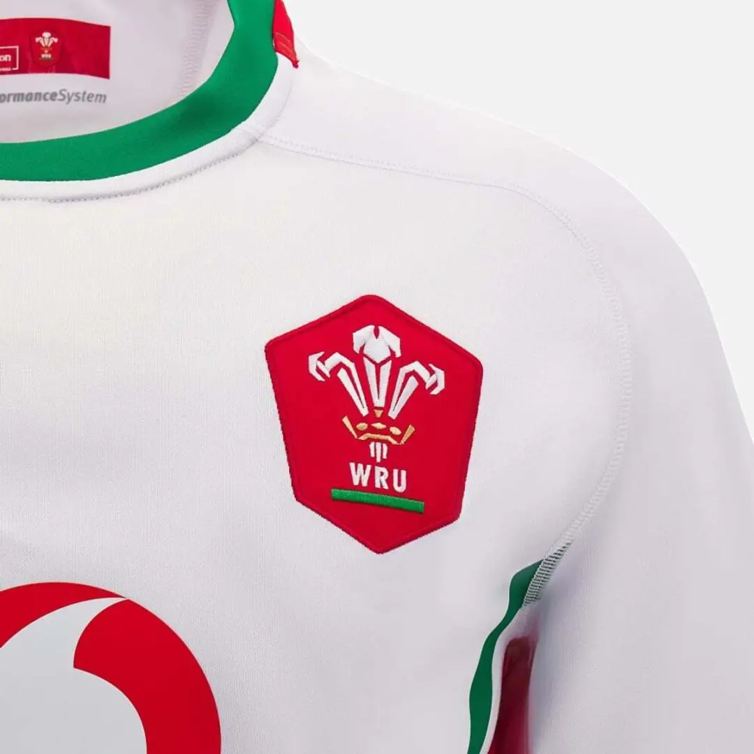 Macron Uitshirt Pays de Galles 6 Nations 2024/25 - L - Wit/Rood