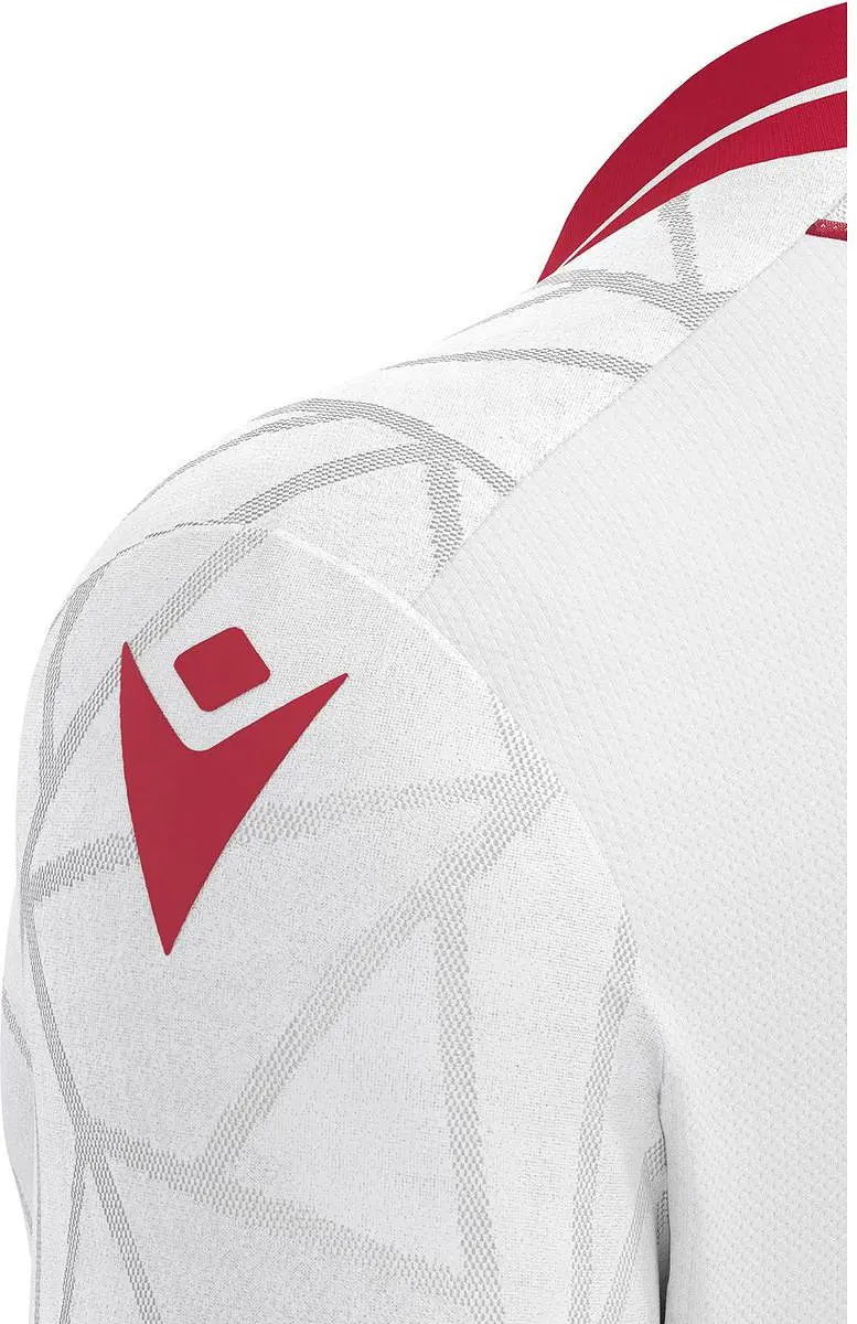 Macron Cerberus Shirt Korte Mouw Heren - XXL Wit/Rood