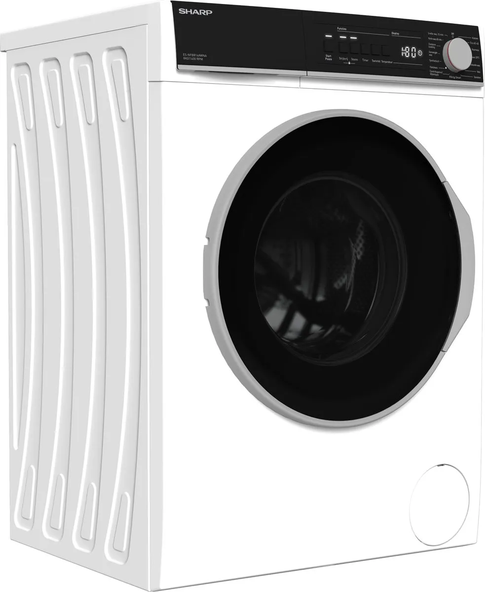 Sharp ES-NFB914AWNA-BX Wasmachine 9kg - 1330 RPM - Wit