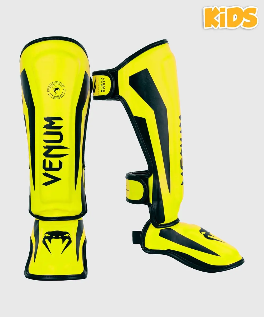 Venum Elite Kids Scheenbeschermers - Geel/Zwart S