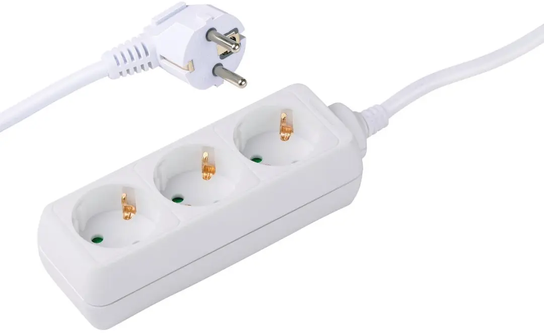 Grundig Socket 3-Weg 3x1.5mm 1.5m Wit