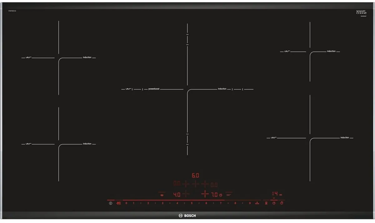 Bosch Serie 8 PIV975DC1E Inbouw Inductiekookplaat 5 Zones - Zwart