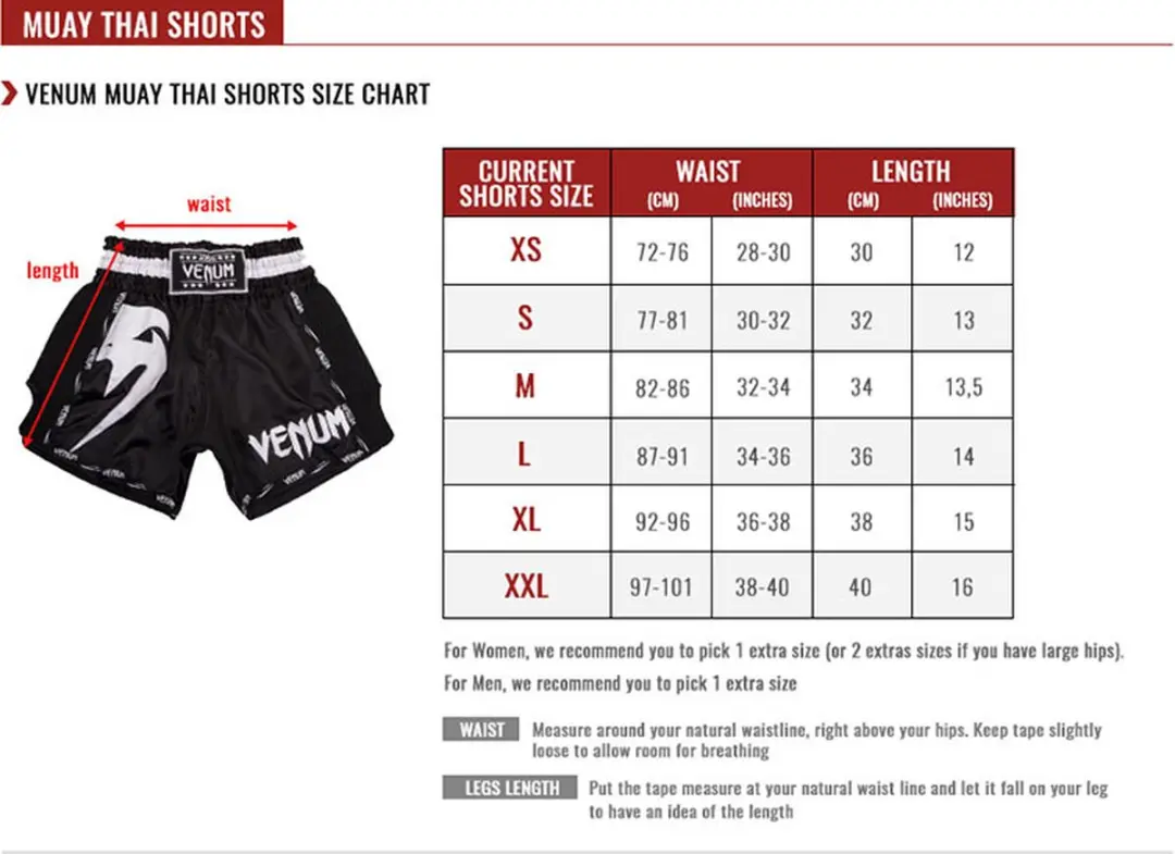 Venum Muay Thai Shorts Classic - M - Zwart/Wit