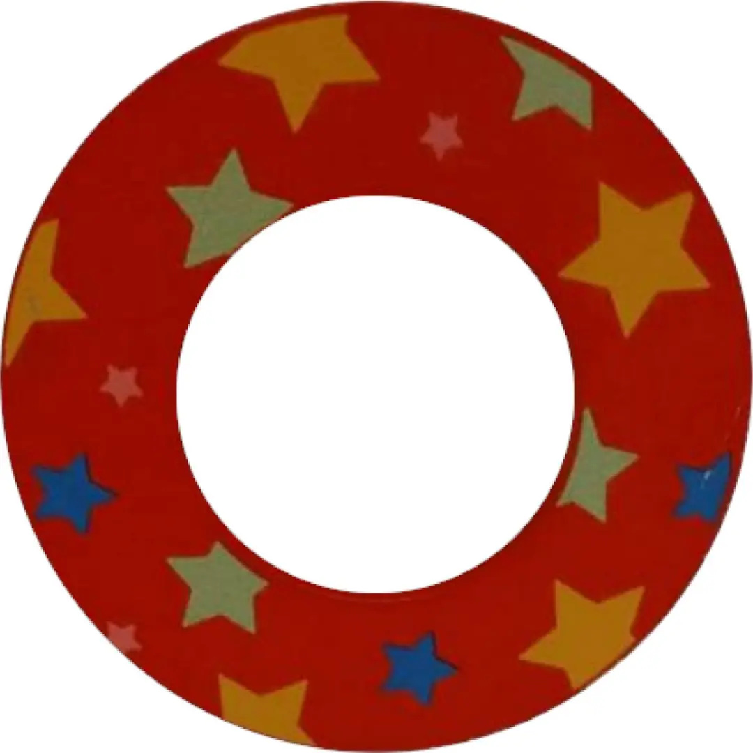 BIGJIGS Decoratieletter O Hout 7cm Rood