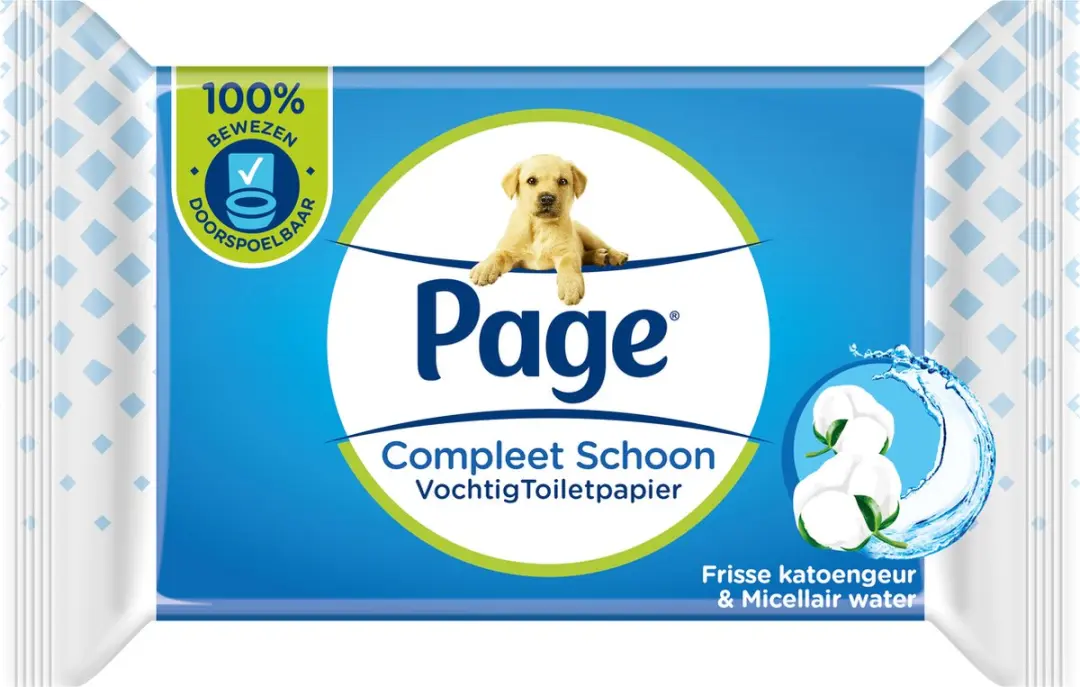 Page Vochtig Toiletpapier Compleet Schoon - 912 Stuks