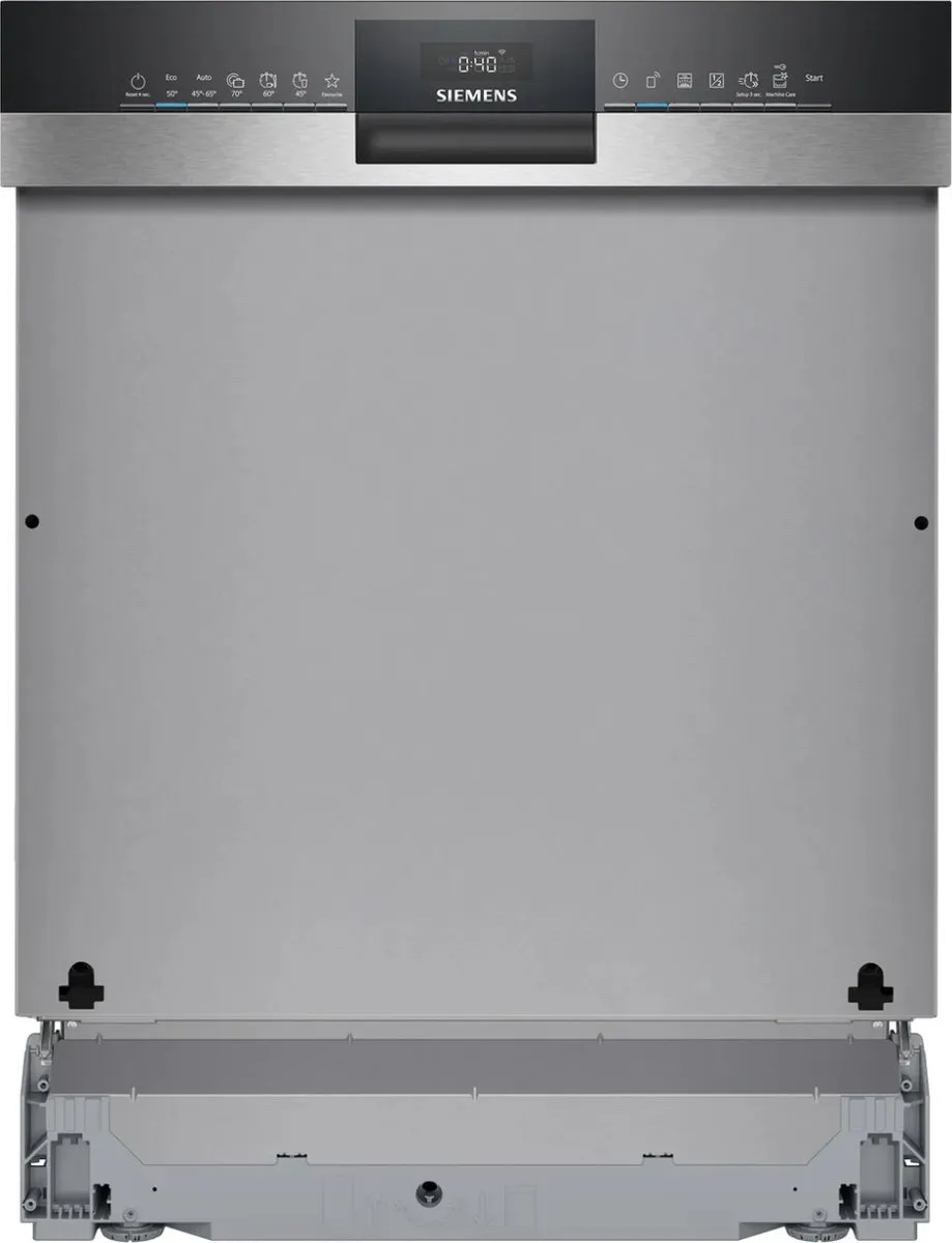 Siemens SN53ES22AE - iQ300 -Vaatwaaser- Semi-geïntegreerde vaatwasser - 60 cm - Energielabel A - varioSpeed ​​Plus: Tot drie keer sneller afwassen droog - Home Connect
