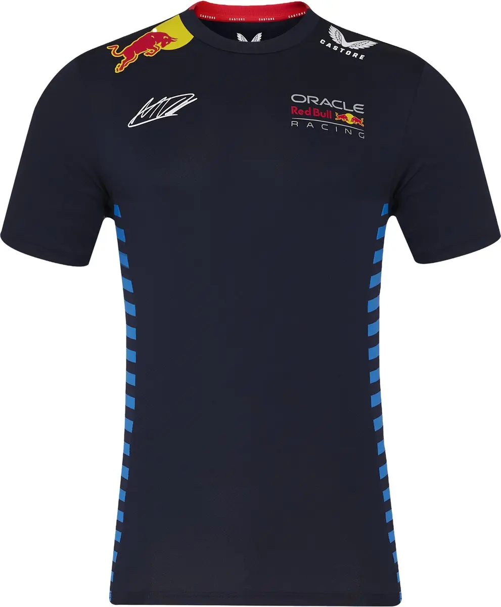 Castore Oracle Red Bull Racing Verstappen Shirt - XXXL - Nr 1 - Blauw