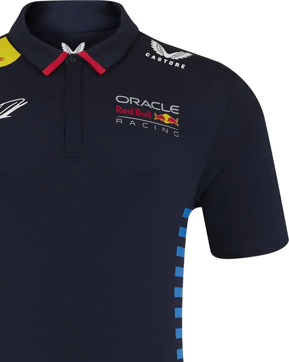 Castore Oracle Red Bull Racing Max Verstappen Polo 2024 - L - Blauw