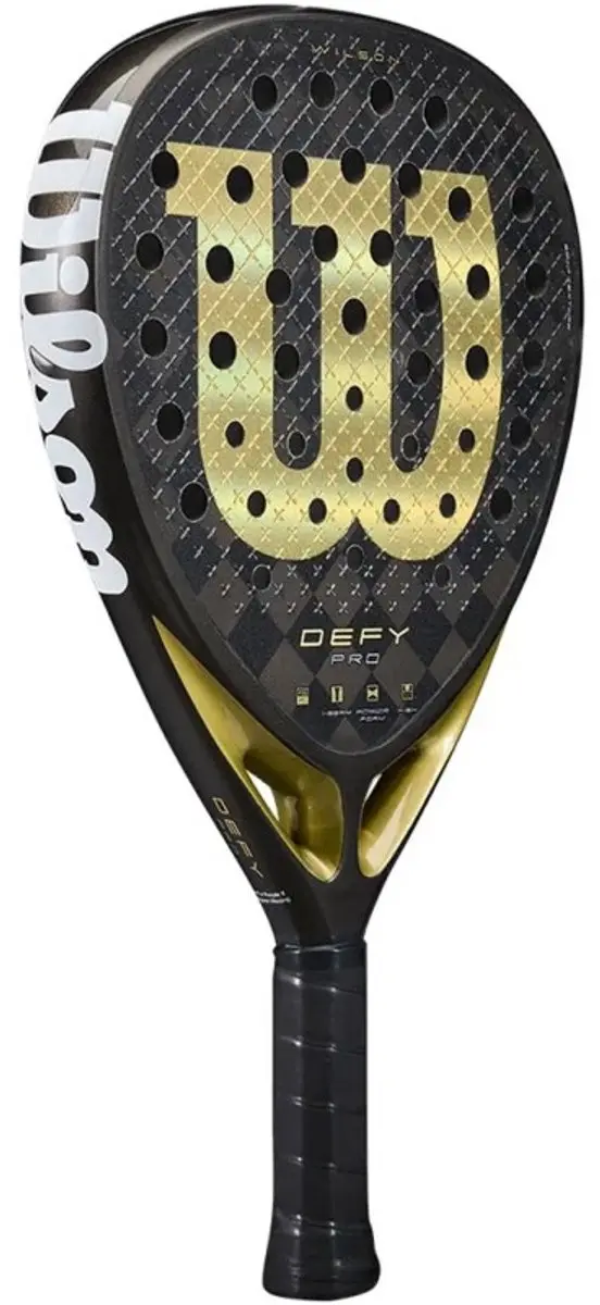 Wilson Defy Pro V1 Padelracket 2025 - Zwart/Goud