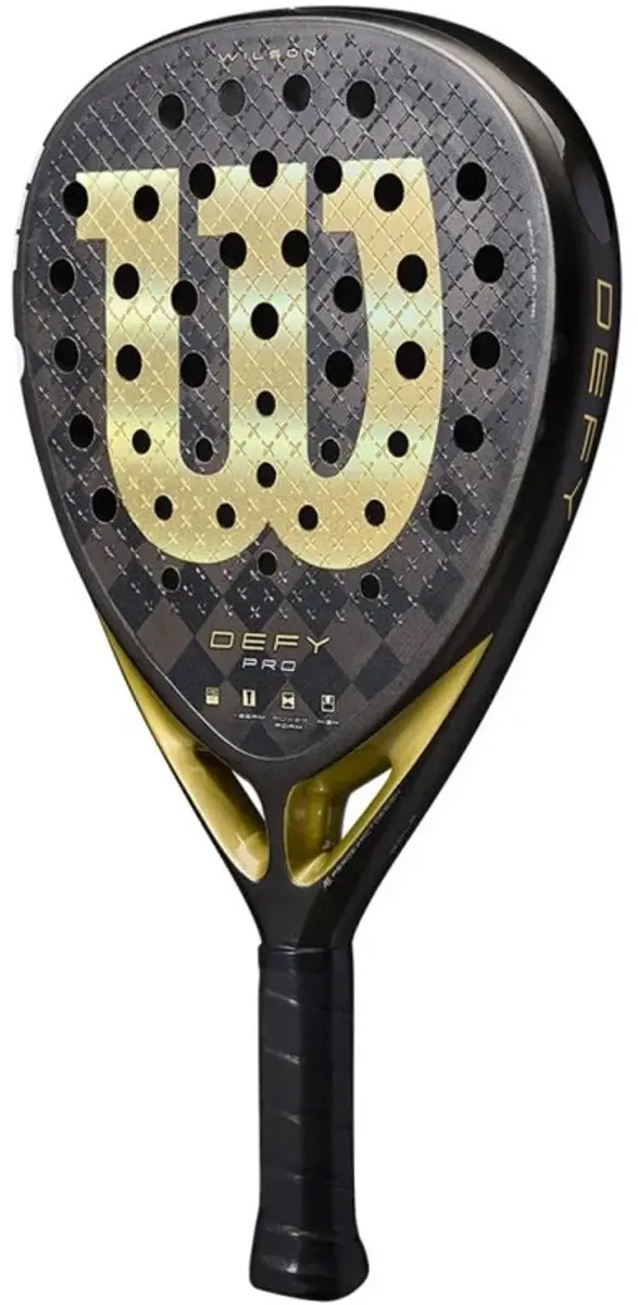 Wilson Defy Pro V1 Padelracket 2025 - Zwart/Goud