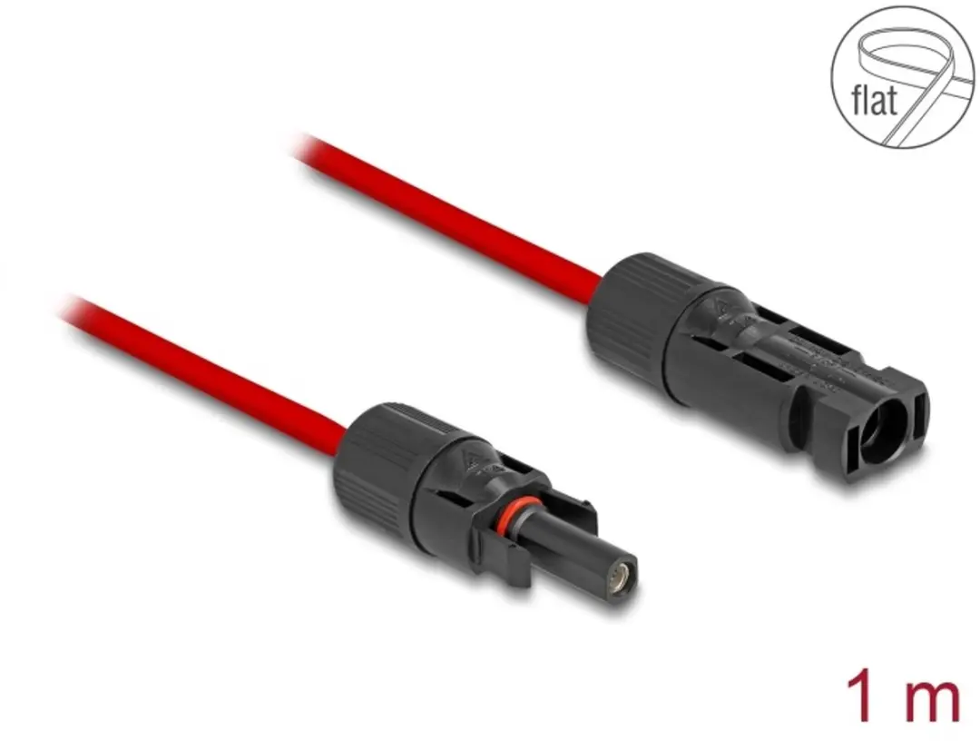 Delock DL44 Solar Flat Kabel 4 mm² M-F 1m