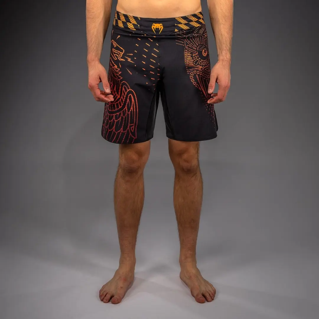 Venum Quetzal Fury Fightshorts XXL - Zwart/Fury Rood/Mandarijn