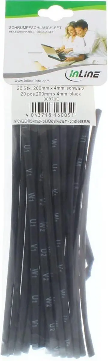 InLine Krimpkous 200mm 4mm→2mm - 20 Stuks