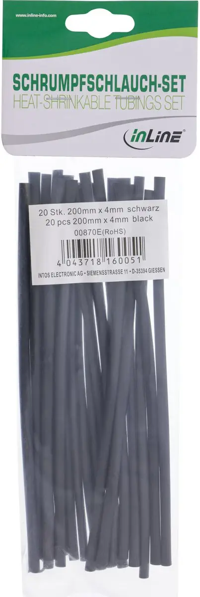 InLine Krimpkous 200mm 4mm→2mm - 20 Stuks