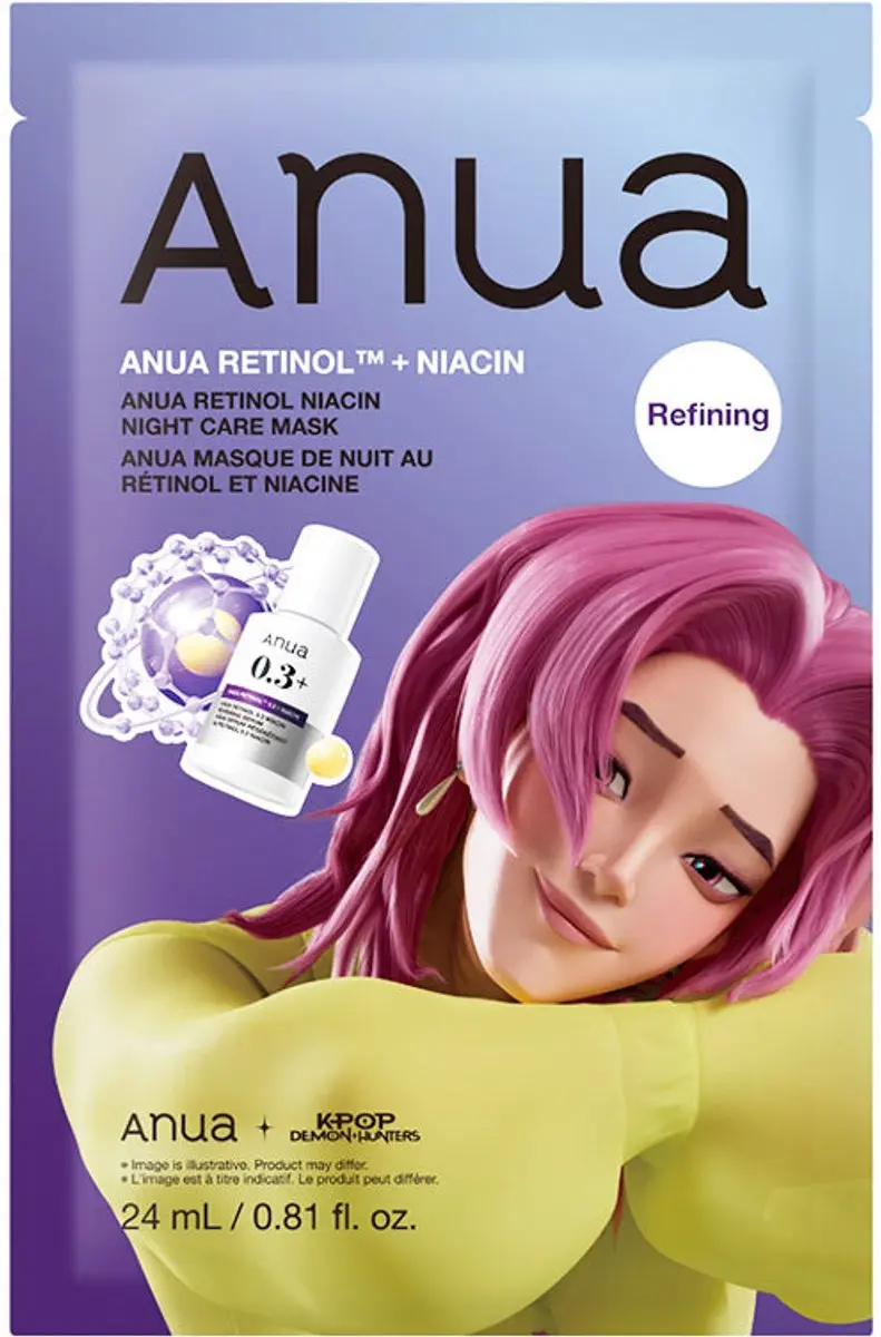 Anua KPop Demon Hunters Retinol Niacin Nachtverzorgingsmasker 24ml