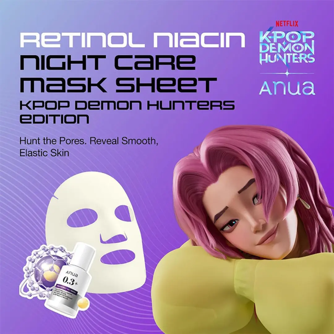 Anua KPop Demon Hunters Retinol Niacin Nachtverzorgingsmasker 24ml