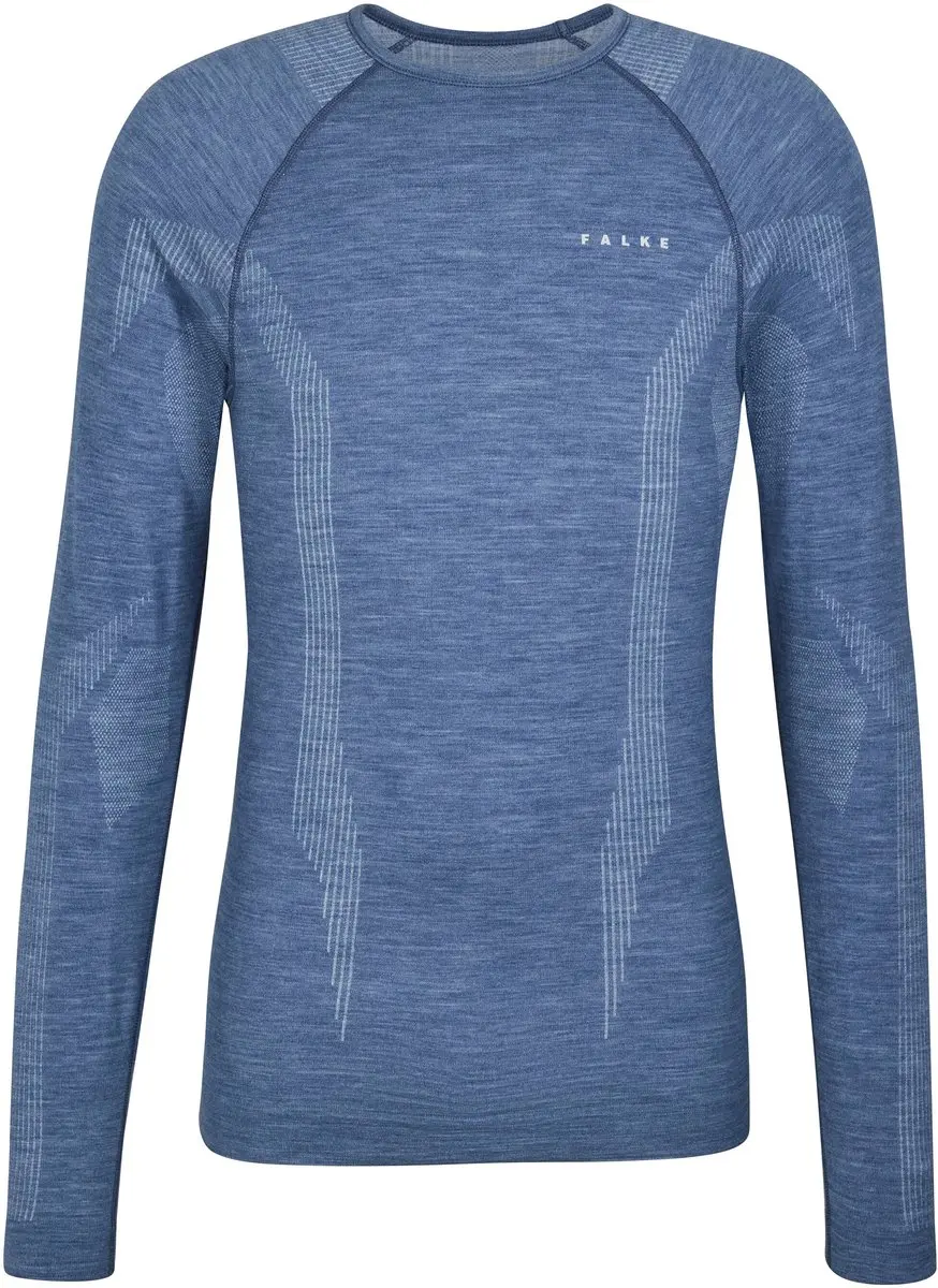 FALKE Wool-Tech Longsleeve - Heren XXL - Blauw - afbeelding 6 van 6