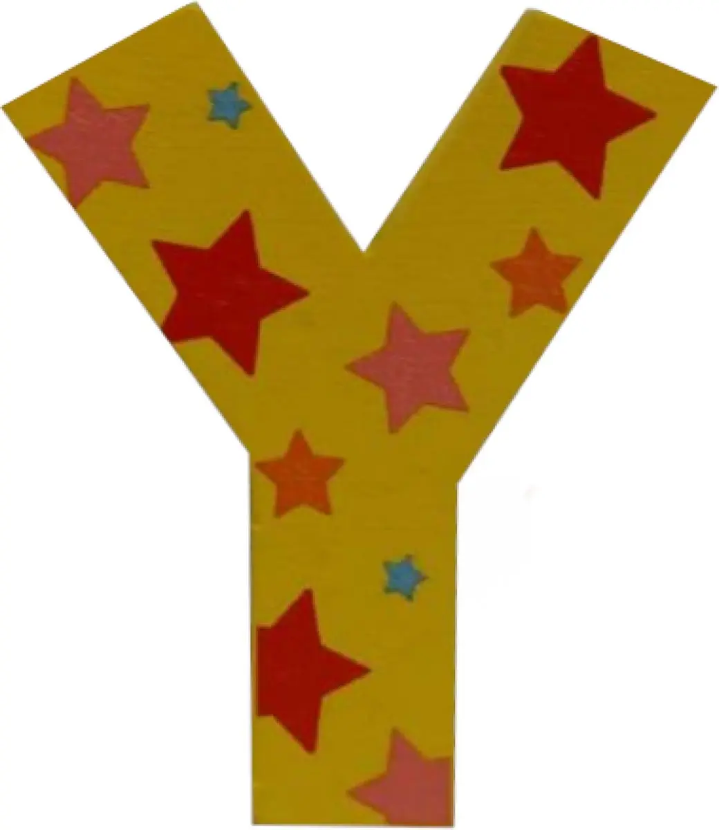 BIGJIGS Decoratieletter Y Hout 7cm