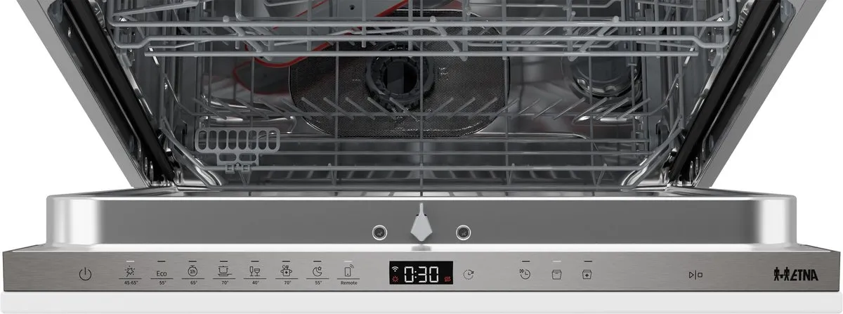 Etna VW342HCP Inbouw Vaatwasser 60cm - 16 Couverts - Zilvergrijs