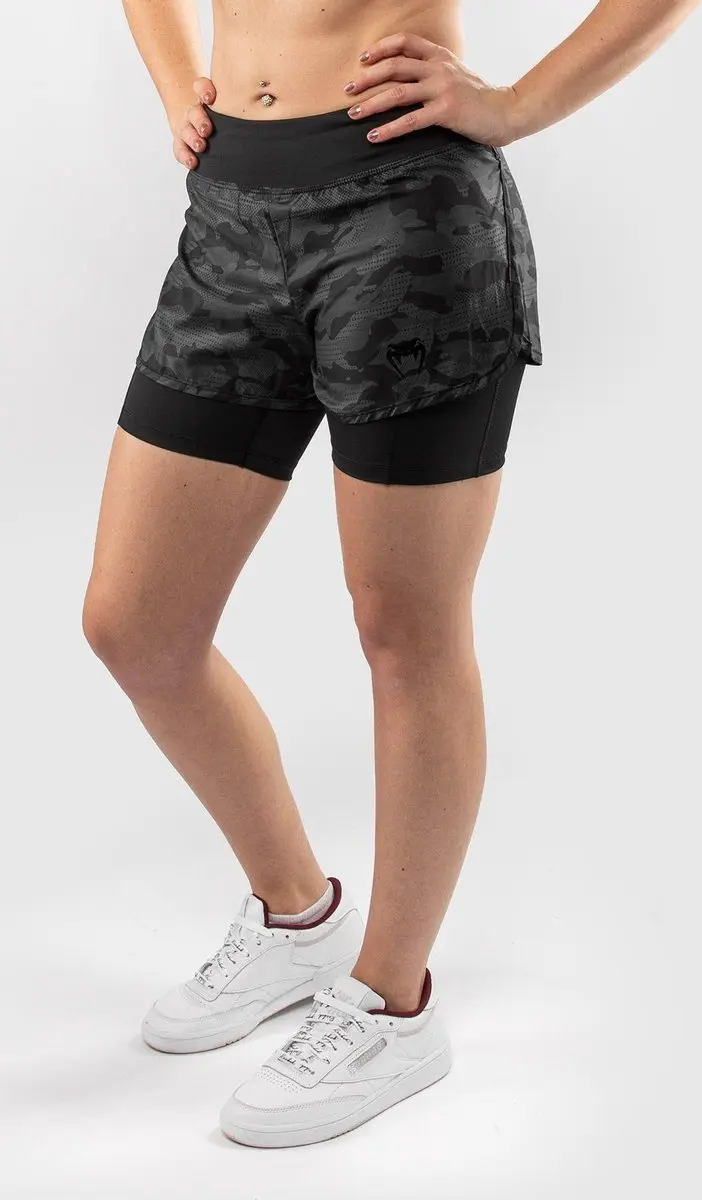 Venum Defender 2.0 Hybrid Compression Shorts Dames - XS - Zwart Camo