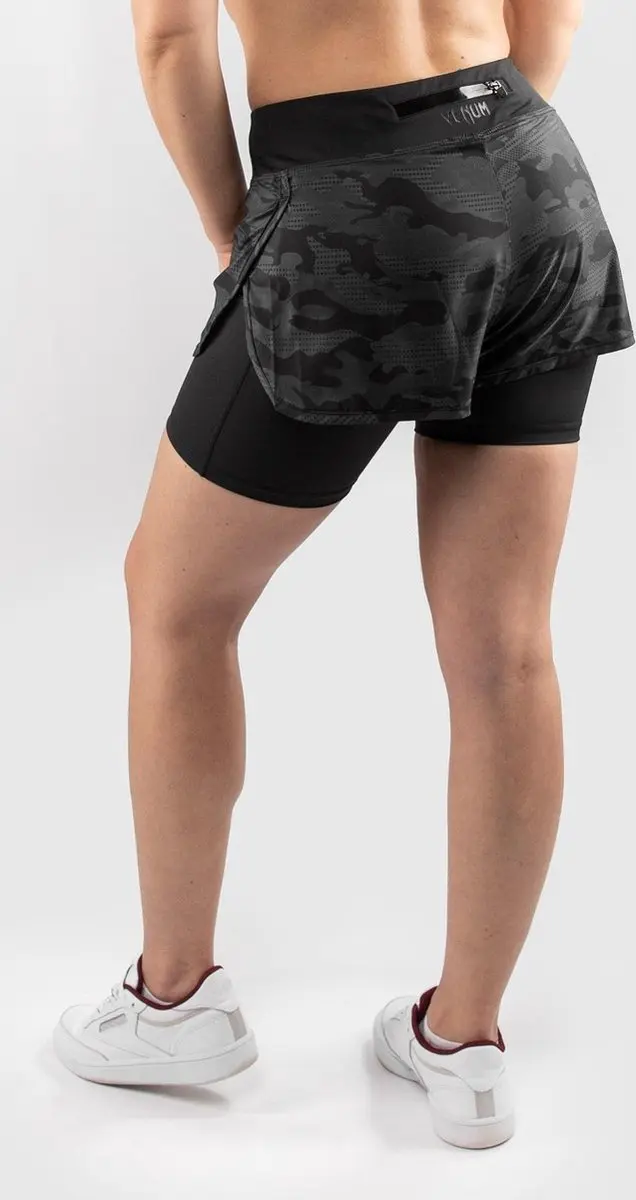Venum Defender 2.0 Hybrid Compression Shorts Dames - XS - Zwart Camo