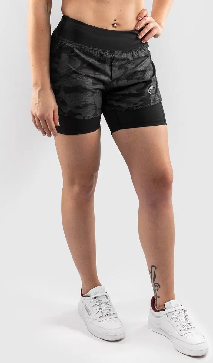 Venum Defender 2.0 Hybrid Compression Shorts Dames - XS - Zwart Camo