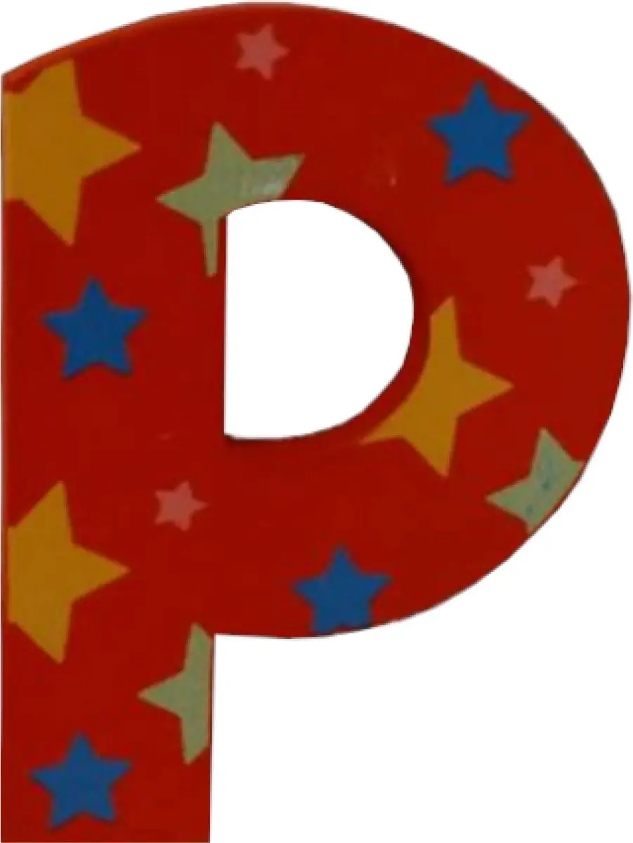 BIGJIGS Decoratieletter P Hout 7cm